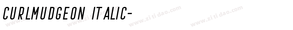 Curlmudgeon Italic字体转换